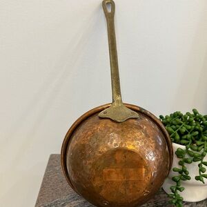 Vintage Oversized Copper and Brass Ladle
